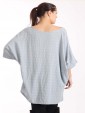 Italian Front Button Plain Cotton Top with Side Slit-Grey 3