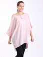 Italian Front Button Plain Cotton Top with Side Slit- Nude 1