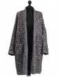Italian Knitted Woolen Coat - dark grey