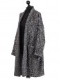 Italian Knitted Woolen Coat - dark grey side