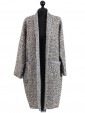 Italian Knitted Woolen Coat - light grey