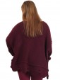 Italian Knitted Woollen Tunic Top maroon Back