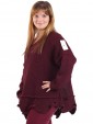 Italian Knitted Woollen Tunic Top Maroon Side