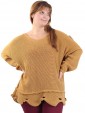 Italian Knitted Woollen Tunic Top Mustard
