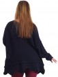 Italian Knitted Woollen Tunic Top Navy Back