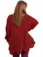 Italian Knitted Woollen Tunic Top Rust Back