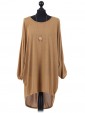 Italian Ladies Batwing Sleeves Rust