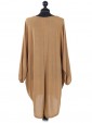 Italian Ladies Batwing Sleeves Rust Back