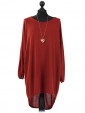 Italian Ladies Batwing Sleeves Rust 