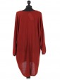 Italian Ladies Batwing Sleeves Rust Back