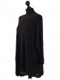  Italian Lagenlook Scoop Neck Batwing Black Top side