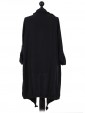 Italian Ladies Waterfall Cardigan With Front pocket black back