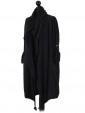 Italian Ladies Waterfall Cardigan With Front pocket black side