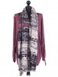 talian Tie & Dye Oblong Scarf Maroon