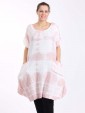 Italian Tie dye front pocket quirky linen dress-Dusty Pink