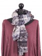 talian Tie & Dye Oblong Scarf Rust 2