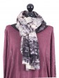 talian Tie & Dye Oblong Scarf Maroon 2