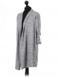 Italian Ladies Waterfall Cardigan grey side