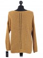 Italian Woollen Knitted Jumper Mustard Back