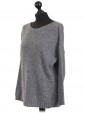 Italian Woollen Knitted Jumper Grey Side