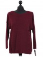 Italian Woollen Knitted Jumper Maroon