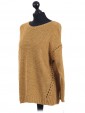 Italian Woollen Knitted Jumper Mustard Side