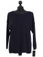 Italian Woollen Knitted Jumper Navy