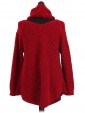 Italian Woollen Round Hem Knitted Jumper Red Back