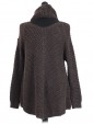 Italian Woollen Round Hem Knitted Jumper Charcoal Back