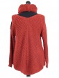 Italian Woollen Round Hem Knitted Jumper Rust Back