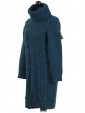 Italian Knitted Cowl Neck Chunky Jumper Teal Side