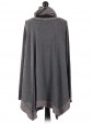 Italian Knitted Long Sleeves Tunic Top grey back
