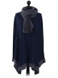 Italian Knitted Long Sleeves Tunic Top navy