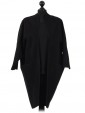 Ladies Wool Mix Front Pocket Blazer black