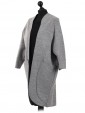 Ladies Wool Mix Front Pocket Blazer grey side