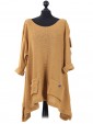 Italian Woollen Knitted Tunic Top Mustard 