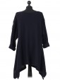 Italian Woollen Knitted Tunic Top Navy Back