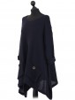 Italian Woollen Knitted Tunic Top Navy Side