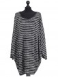 Italian Batwing Knitted Dress Black