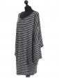 Italian Batwing Knitted Dress Black