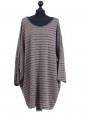 Italian Batwing Knitted Dress Mocha