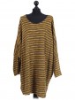 Italian Batwing Knitted Dress Mustard