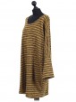 Italian Batwing Knitted Dress Mustard Side