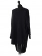 Italian Plain High Low Batwing Top black side